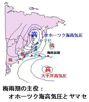 オホーツク海高気圧とヤマセ